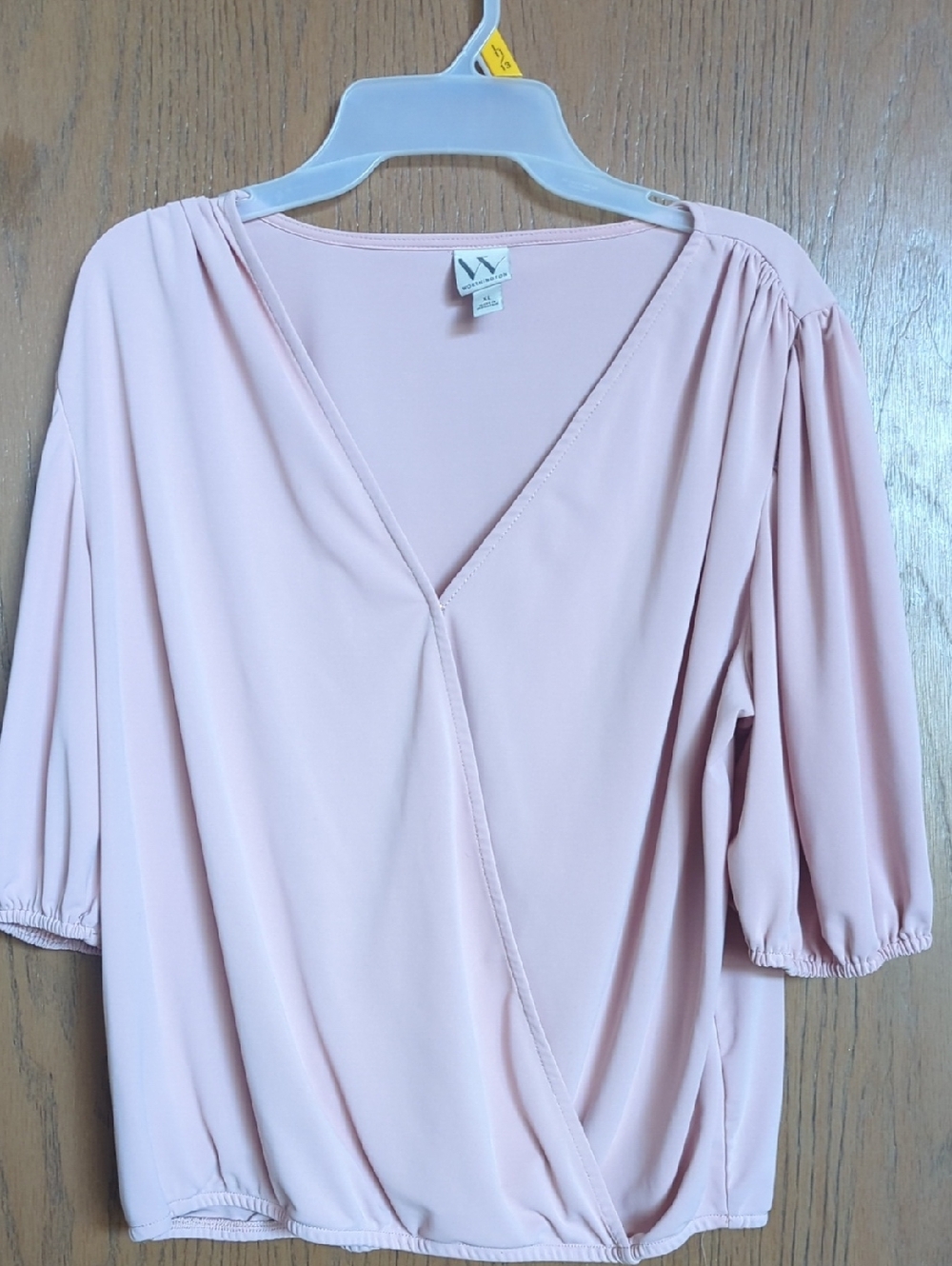 Worthington Blush Pink Surplice V-Neck Blouse